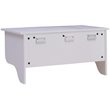 Southern Enterprises Wooden Wall Mounted Vanity Desk with Mirror in White