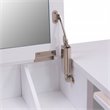Southern Enterprises Wooden Wall Mounted Vanity Desk with Mirror in White