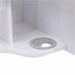 Southern Enterprises Wooden Wall Mounted Vanity Desk with Mirror in White