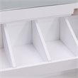 Southern Enterprises Wooden Wall Mounted Vanity Desk with Mirror in White