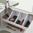 Southern Enterprises Wooden Wall Mounted Vanity Desk with Mirror in White