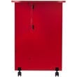 SEI Furniture Wooden Drop Leaf Mobile Sewing Craft Table in Farmhouse Red
