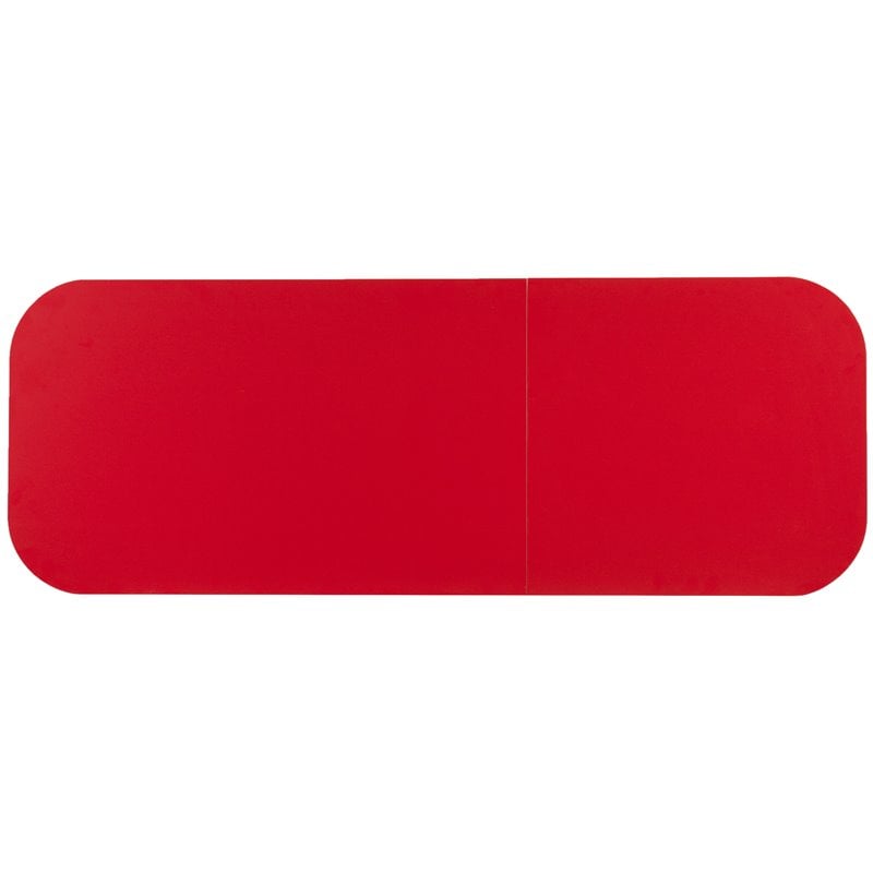 SEI Furniture Wooden Drop Leaf Mobile Sewing Craft Table in Farmhouse Red