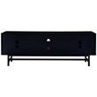 SEI Furniture Blynn Mid Century Wooden TV Stand in Black and Whiskey