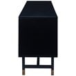 SEI Furniture Blynn Mid Century Wooden TV Stand in Black and Whiskey