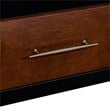 SEI Furniture Blynn Mid Century Wooden TV Stand in Black and Whiskey
