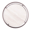 Southern Enterprises Ledermore Tempered Glass Round Side Table in Black