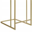 SEI Furniture Fallon Marble Top C Side Table in Gold and White