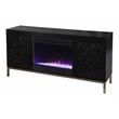 Winsterly Color Changing Fireplace Console with Media Storage in Black/Champagne