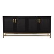 SEI Furniture Rolliston Contemporary 4-Door Media Console in Black-Gold