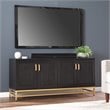 SEI Furniture Rolliston Contemporary 4-Door Media Console in Black-Gold