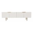 SEI Furniture Pilston Modern 4-Door Media Console in White-Gold