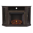 SEI Furniture Austindale Electric Fireplace & Media Storage in Light Brown/Gold