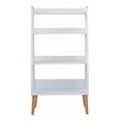 SEI Furniture Berritza 4-Fixed Shelves Bookcase in White-Natural