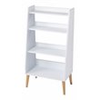 SEI Furniture Berritza 4-Fixed Shelves Bookcase in White-Natural