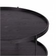 SEI Furniture Verlington Engineered Wood Round Cocktail Table in Black