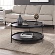 SEI Furniture Verlington Engineered Wood Round Cocktail Table in Black
