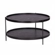 SEI Furniture Verlington Engineered Wood Round Cocktail Table in Black