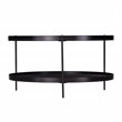 SEI Furniture Verlington Engineered Wood Round Cocktail Table in Black