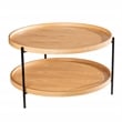 Southern Enterprises Verlington Wood and Iron Cocktail Table in Natural