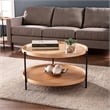 Southern Enterprises Verlington Wood and Iron Cocktail Table in Natural