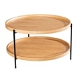 Southern Enterprises Verlington Wood and Iron Cocktail Table in Natural