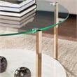 Southern Enterprises Avenida Round Tempered Glass-Top Cocktail Table in Gold