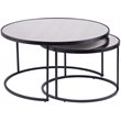 Southern Enterprises Downham Mirror Nesting Coffee Tables - 2Pc Set in Black