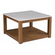 SEI Furniture Chandlen Faux Marble-Top Cocktail Table in White-Natural
