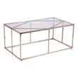 Southern Enterprises Nicholance Tempered Glass-Top Cocktail Table in Champagne