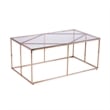 Southern Enterprises Nicholance Tempered Glass-Top Cocktail Table in Champagne