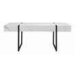 SEI Furniture Rangley Faux Marble Top Cocktail Table in Black-White