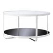 SEI Furniture Vimmerly  Tempered Glass-Top Cocktail Table in Black-White
