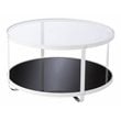 SEI Furniture Vimmerly  Tempered Glass-Top Cocktail Table in Black-White