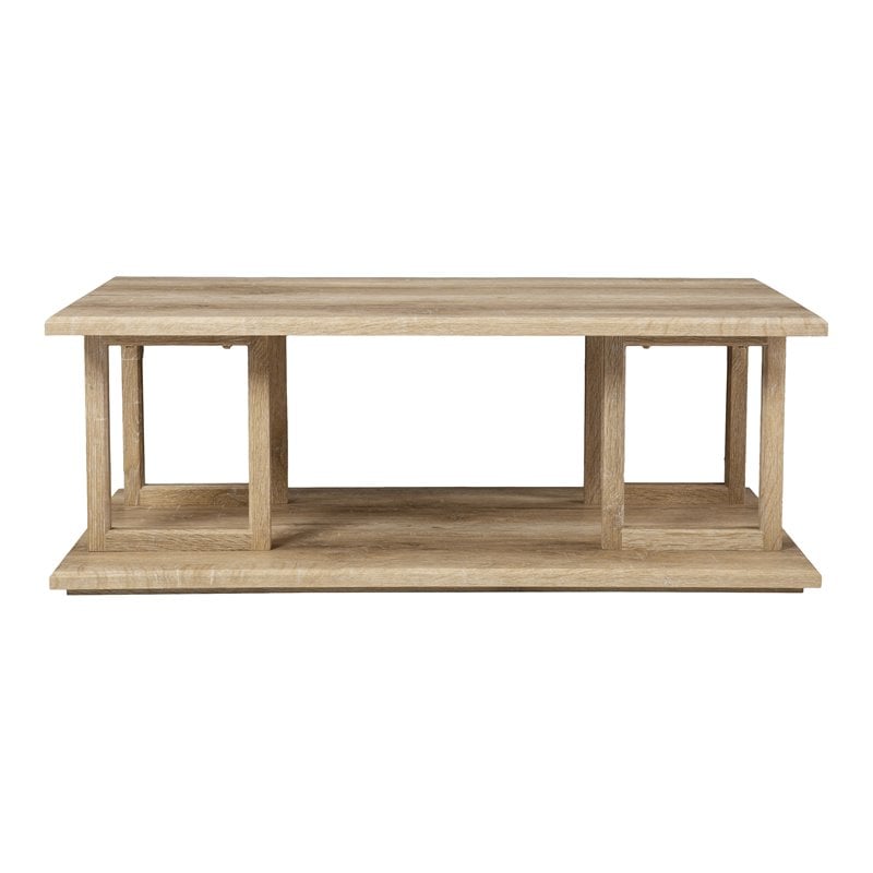 SEI Furniture Markworth Engineered Wood Geometric Cocktail Table Natural