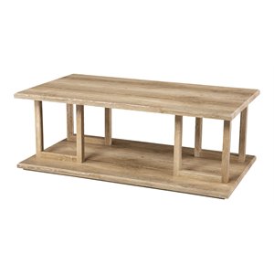 SEI Furniture Markworth Engineered Wood Geometric Cocktail Table Natural