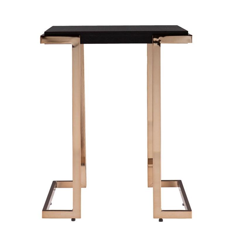 Holly & Martin Barcia Wood and Iron  Side Table in Black
