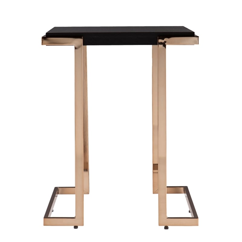 Holly & Martin Barcia Wood and Iron  Side Table in Black