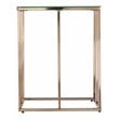 SEI Furniture Nicholance Contemporary End Table with Tempered Glass Top