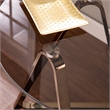 Southern Enterprises Stondon Tempered Glass Round End Table in Champagne