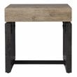 SEI Furniture Hapsford Engineered Wood End Table in Natural-Black