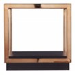 SEI Furniture Lexina Tempered Glass-Top End Table in Champagne-Black