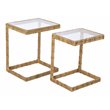 SEI Furniture Ismaya Water Hyacinth C-End Table in Natural (Set fo 2)