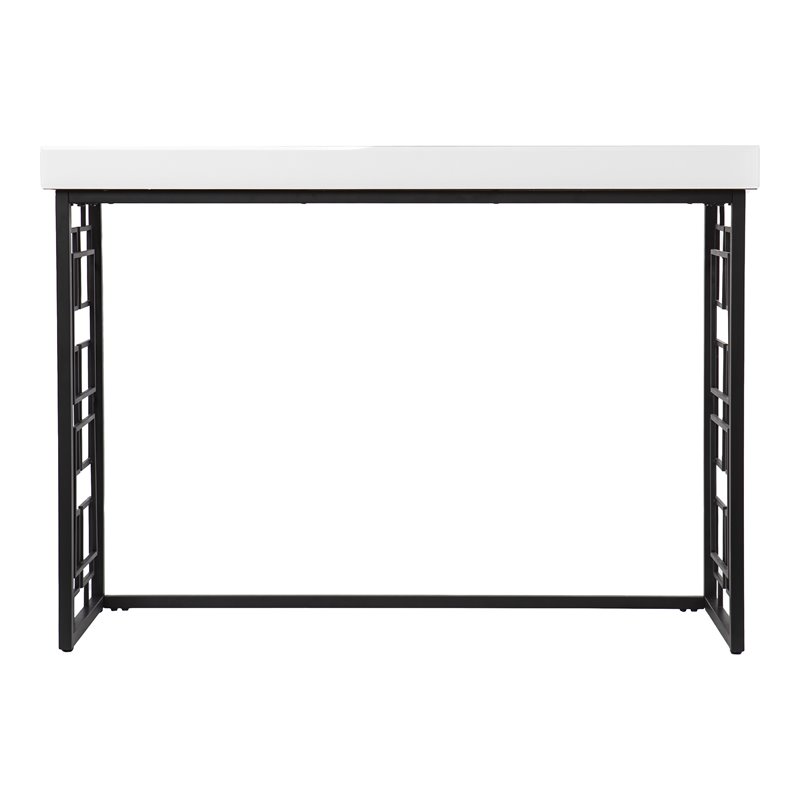 SEI Furniture Mavden Contemporary Console Table in Black-White