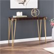 SEI Furniture Brodkirk Console Table in Brown-Gold