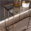 Southern Enterprises Nicholance Tempered Glass-Top Console Table in Champagne