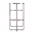 Southern Enterprises Maxina Mirrored Metal Console Table in Chrome