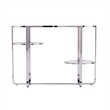 Southern Enterprises Maxina Mirrored Metal Console Table in Chrome