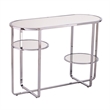 Southern Enterprises Maxina Mirrored Metal Console Table in Chrome