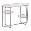 Southern Enterprises Maxina Mirrored Metal Console Table in Chrome